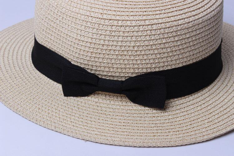 New Summer Parent-Child Bucket Cap Women Sun Visor Bowknot Straw Hat Girls Outdoor Beach Travel Sunshade Wide Cap