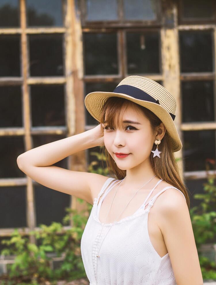 New Summer Parent-Child Bucket Cap Women Sun Visor Bowknot Straw Hat Girls Outdoor Beach Travel Sunshade Wide Cap