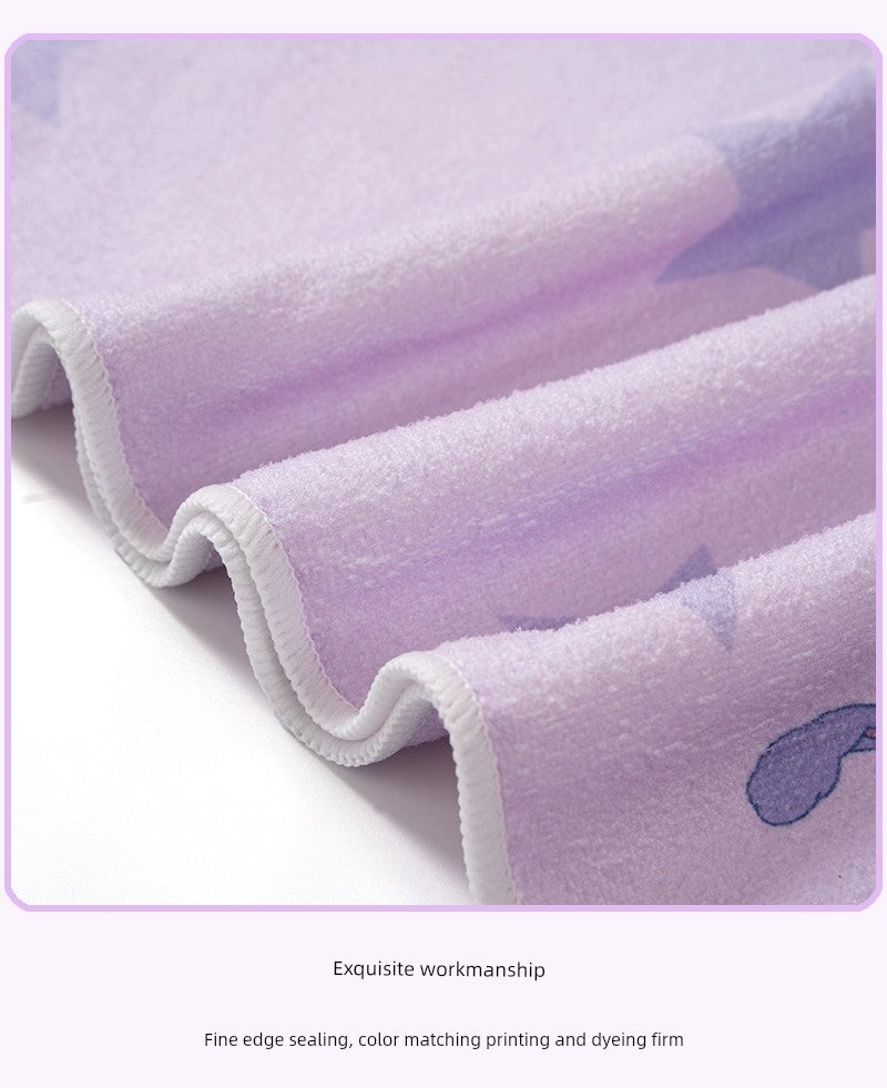 Portable Water-Absorbing Quick-Drying Hooded Changing Cover Bath Towel for Children