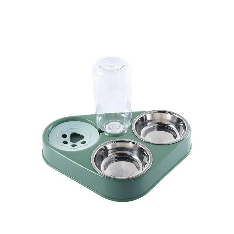 3 in 1 Pet Food Bowl with Automatic Drinking Feeder